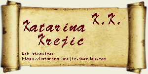 Katarina Krejić vizit kartica